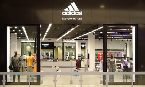 Dubai outlet mall, Adidas boutique.