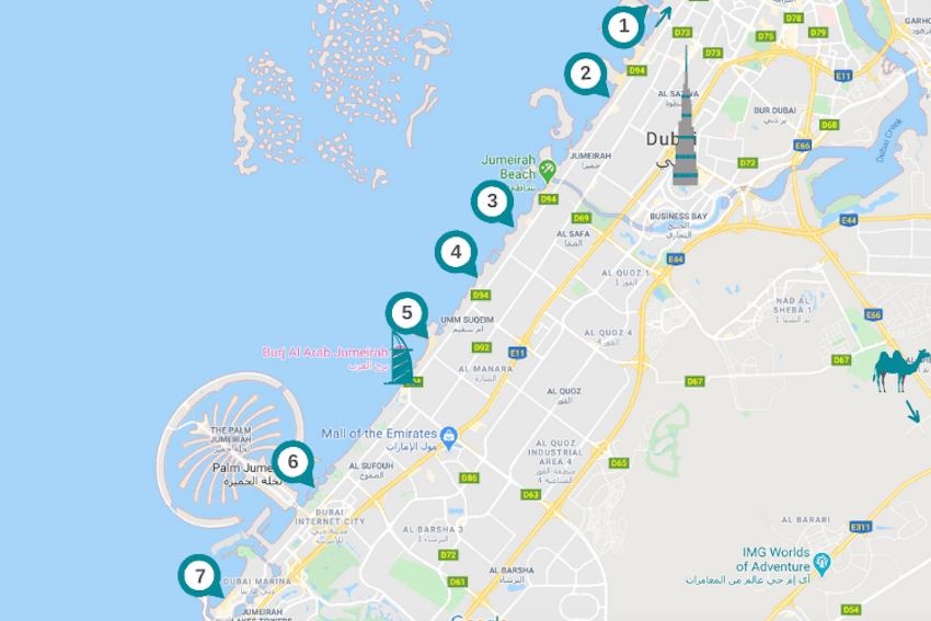 les plages de dubai