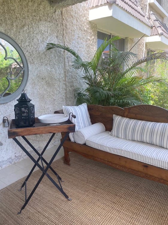 Banc en bois de Bali