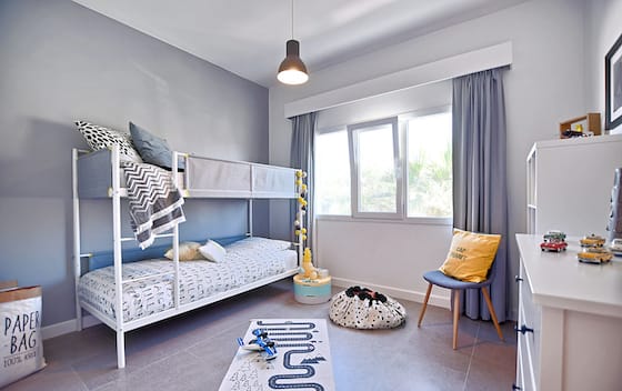 chambre d'enfant pastels maison d'expat à dubai d'Alexandra Conti 