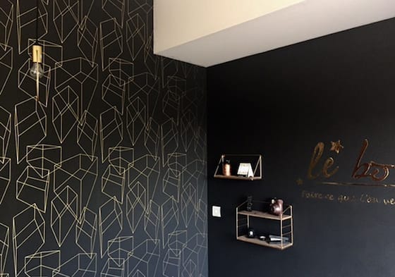 décoration bureau black & gold