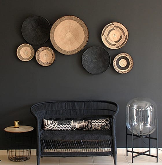 décoration mural avec panier