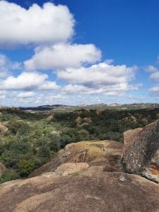 le Matobo National Park voir des rhinocéros noirs