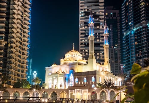 dubai-marina-mosque-by-night