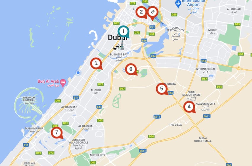 plan de DIFC et les écoles