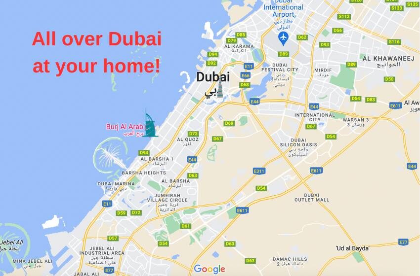 10 - Map all over Dubai