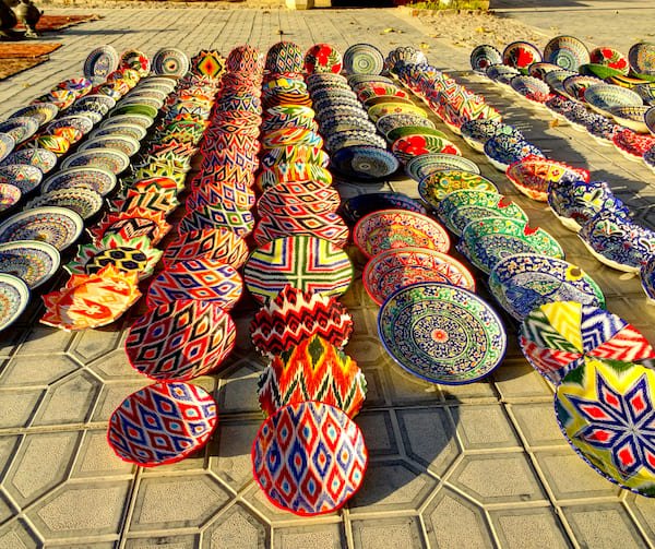 rishtan ceramics in Bukhara