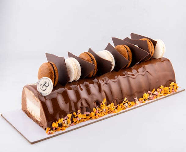 buche de noel au trois chocolats