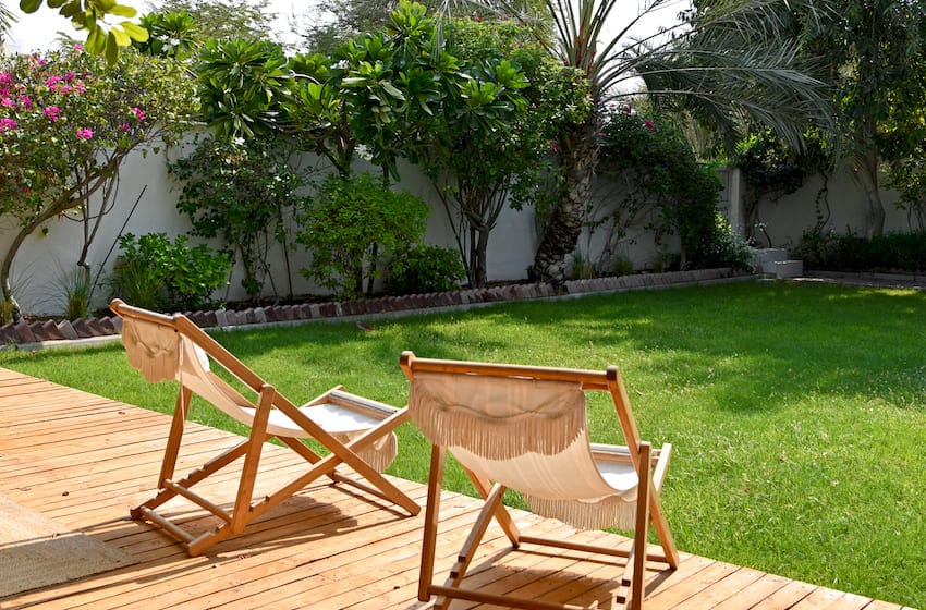 jardina avec pelouse à dubai