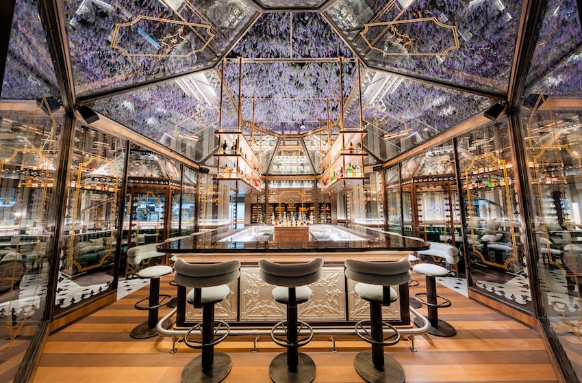 bar intérieur chic et glamour restaurant tête-à-tête 