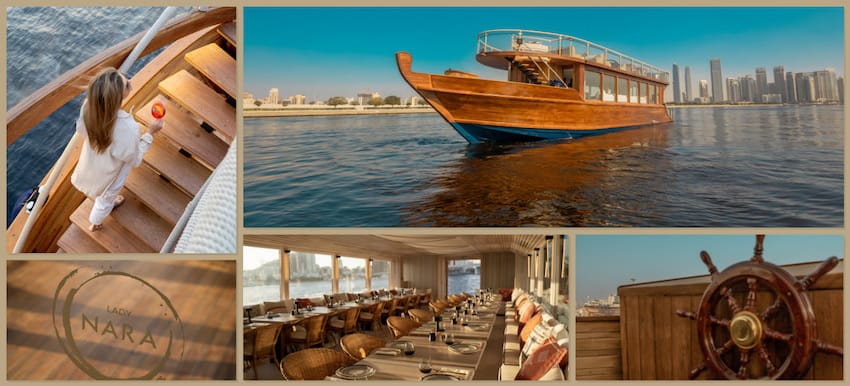 Nara on the sea élégant boat at dubai