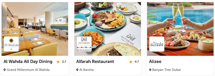 the entertainer dubai offre restaurant