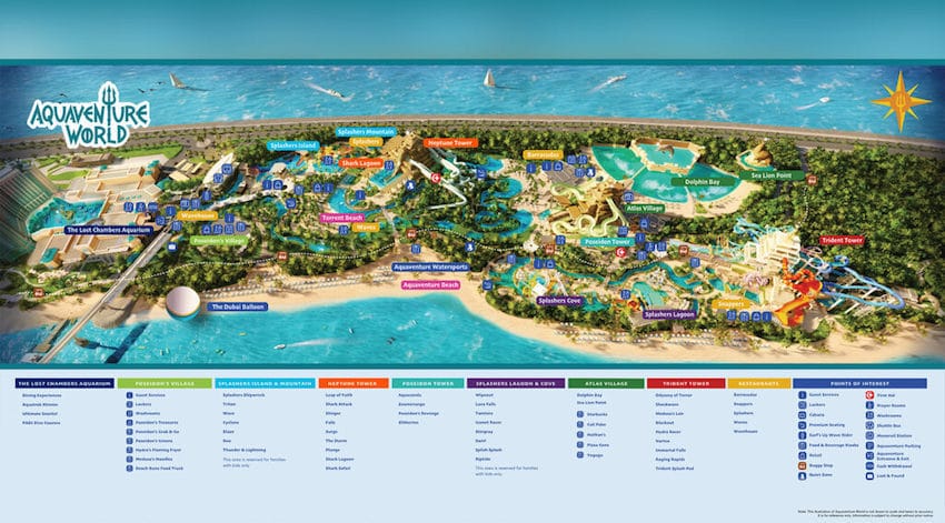 plan du parc aquaventure
