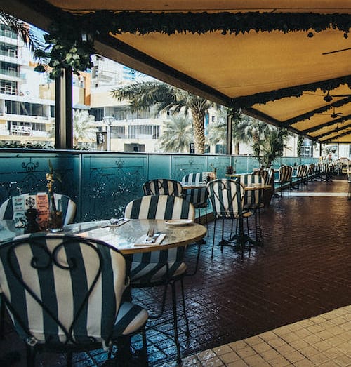 restaurant avec vue sur dubai marina