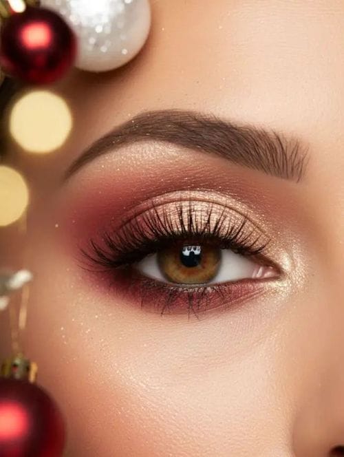 maquiller ses yeux pour les fêtes de noel