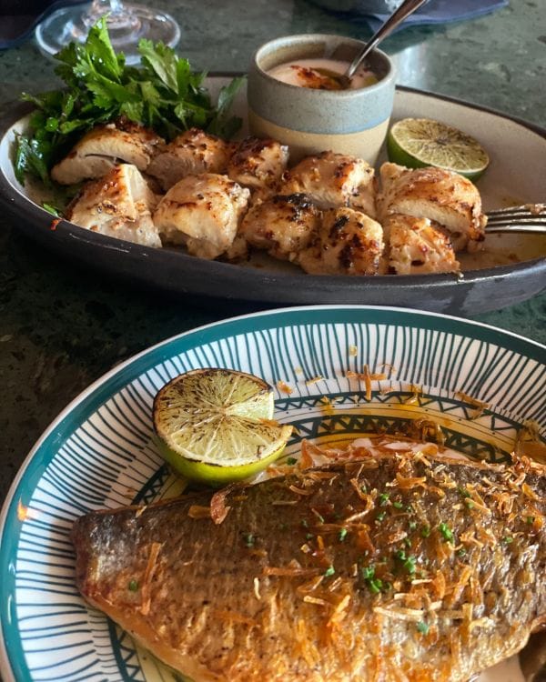 brochette de poulet à l'ail