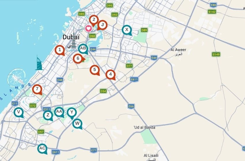 les quartiers de dubai
