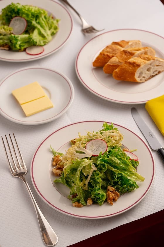 entrée salade aux noix